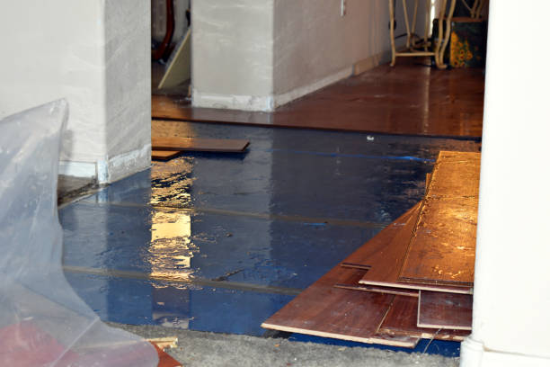 Professional Flood Damage Restoration technician working in Rowland Heights, CA